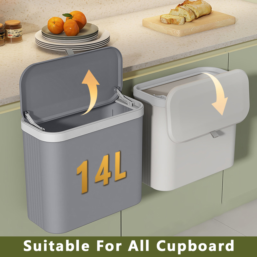 Compost Bin Countertop - ONEKA 14L Kitchen Trash Can With