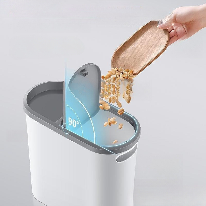 Press Type Slender Trash Can w - đánh giá và giá Compost Bin Countertop
