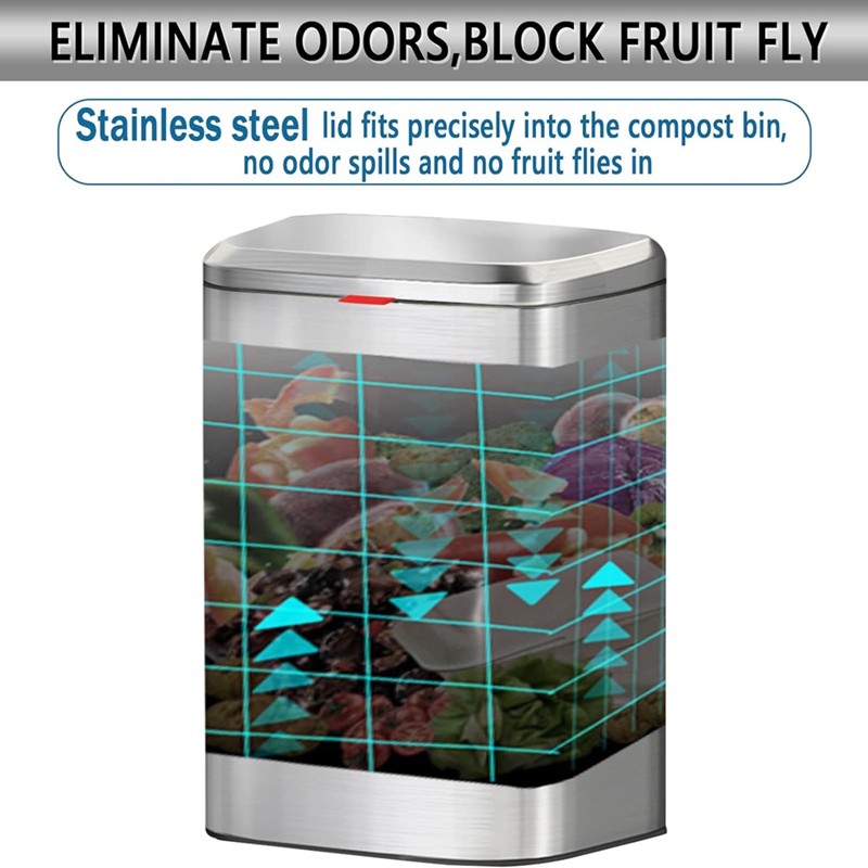 Hanging Kitchen Stainless-Stee - đánh giá và giá Compost Bin Countertop
