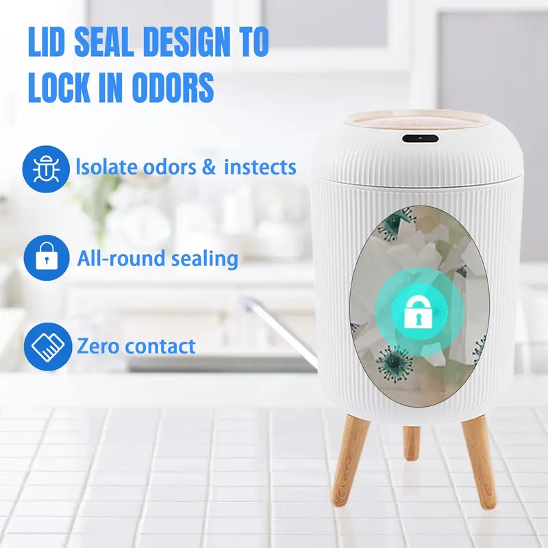 Motion Sensor Automatic Trash  - đánh giá và giá Compost Bin Countertop